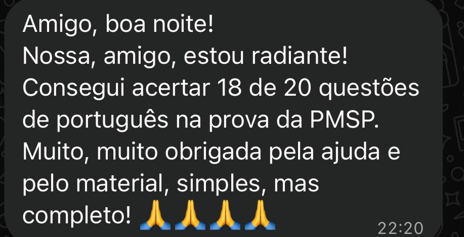 Depoimento de aluna: 18 de 20 questões de Português na prova da PMSP